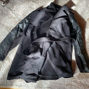 Torrid size 3 jacket trench coat with faux leather sleeves